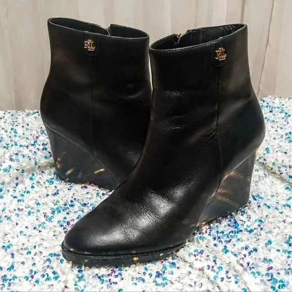 Ralph Lauren Wedge Boots Size 9 - Picture 3 of 7
